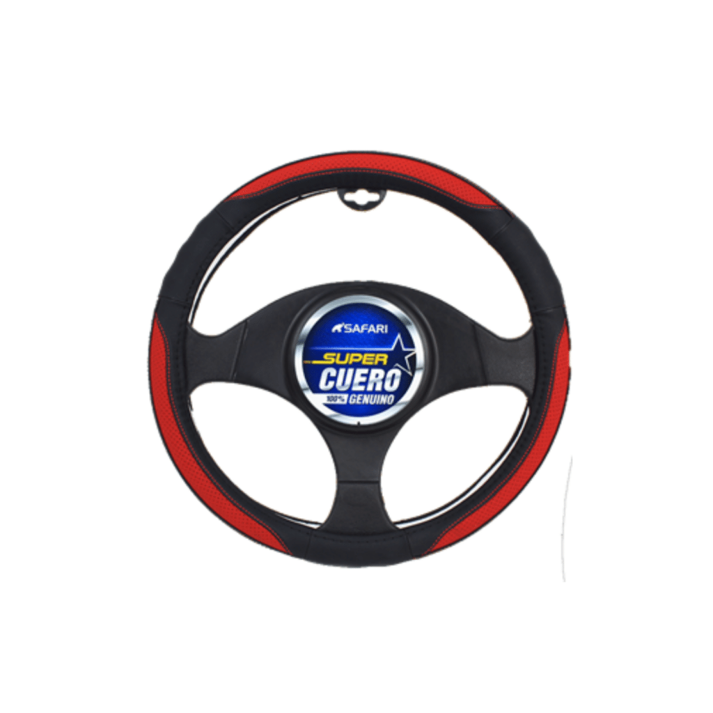 CUBRE VOLANTE CUERO GEN NEGRO 3P DARK RED – SFW-N1746RD