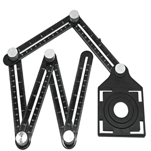 REGLA AJUSTABLE 12CM X 6 LADOS ALUMINIO AGUJERO: 25/40/45MM - JDSR5601