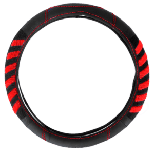 CUBRE VOLANTE PU 38CM 600G NEGRO+ROJO - SF-25110 RD