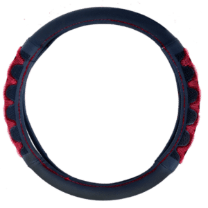 CUBRE VOLANTE PU 38CM 600G NEGRO+ROJO - SF-25114 RD