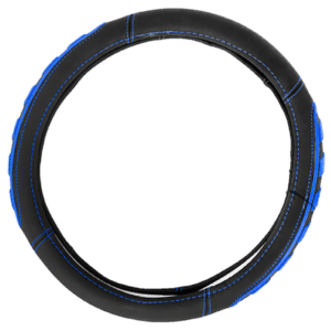 CUBRE VOLANTE PU 38CM 600G NEGRO+AZUL - SF-25116 BL