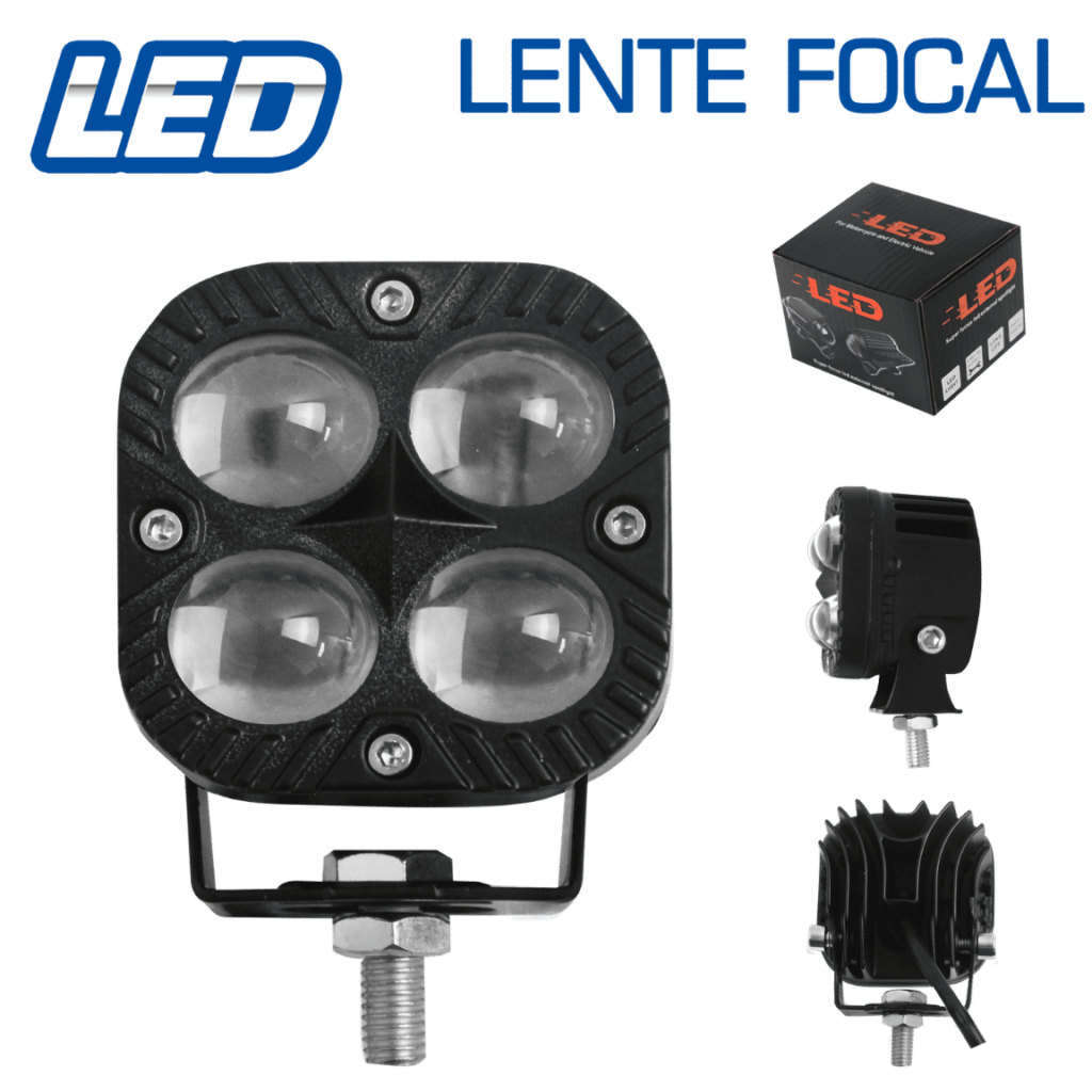LUZ LED LENTE FOCAL ALTA/BAJA MX4 MOTO TREVOL – SF-25182