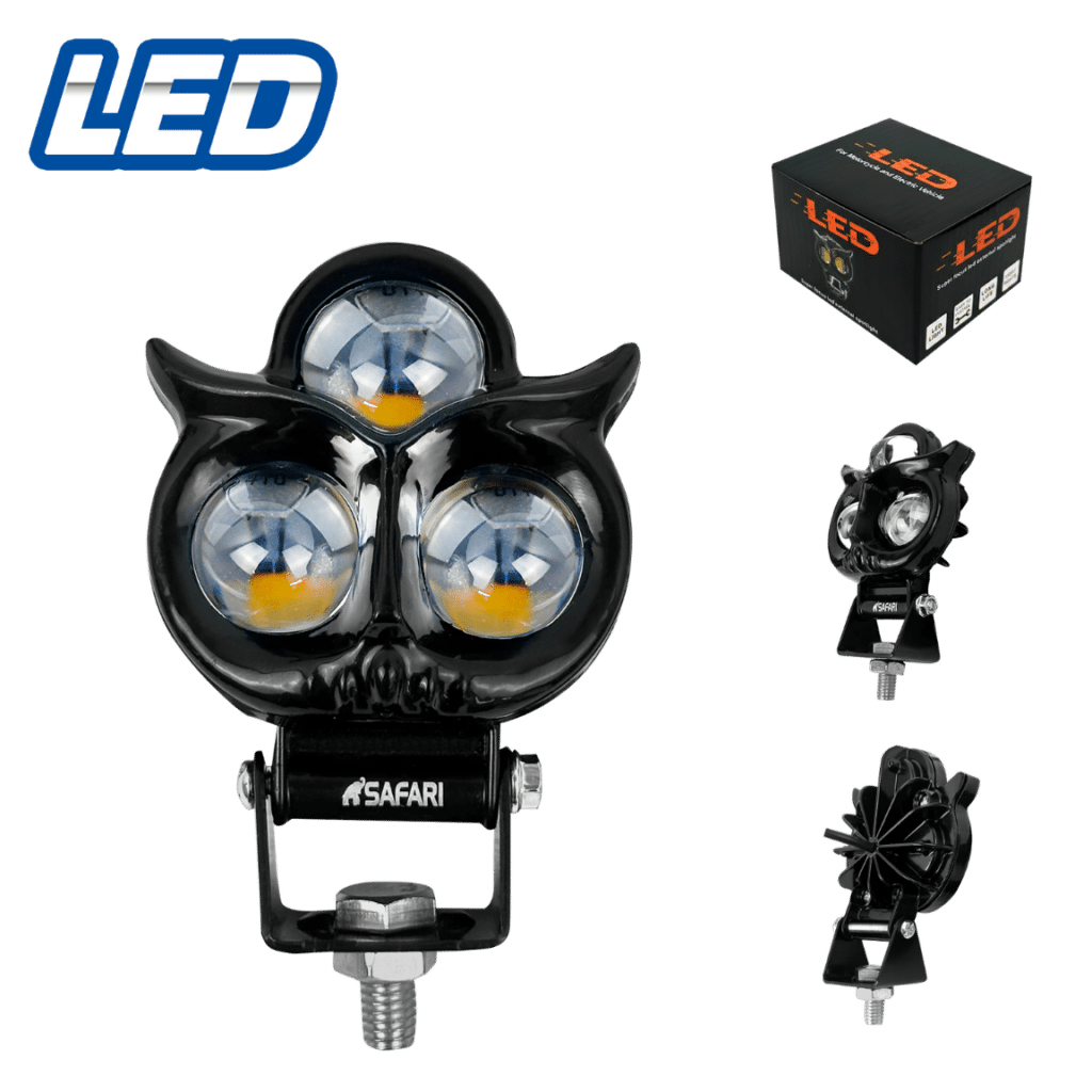 FOCO LED MOTO TIPO-BUHO 3 LEDS ALTA Y BAJA – SF-25196