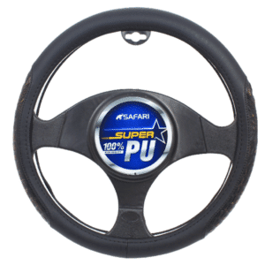 CUBRE VOLANTE CUERO GEN NEGRO DETALLES MARRON - SFSW2202BR