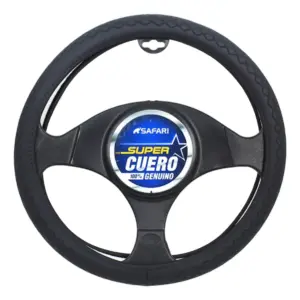 CUBRE VOLANTE CUERO GEN BK/ROMBOS BK VENTILADO - SFW-18003BK