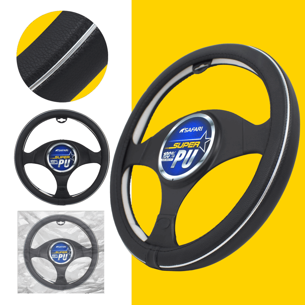 CUBRE VOLANTE CUERO GEN BASICO BK/1 LINEA CC – SFW-18012BK