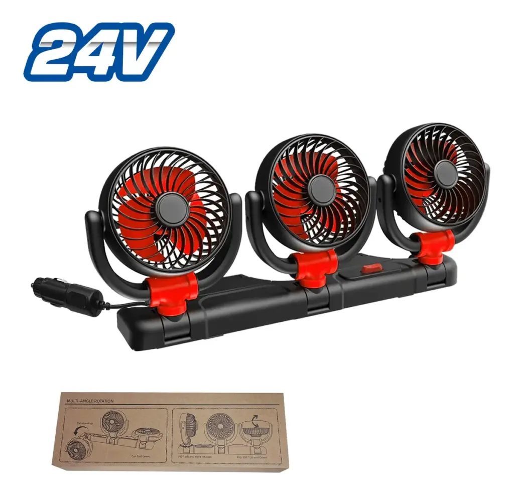 VENTILADOR 24V 16W 4″ TRIPLE ALTA VELOCIDAD ROJO – SF-25202-24RD