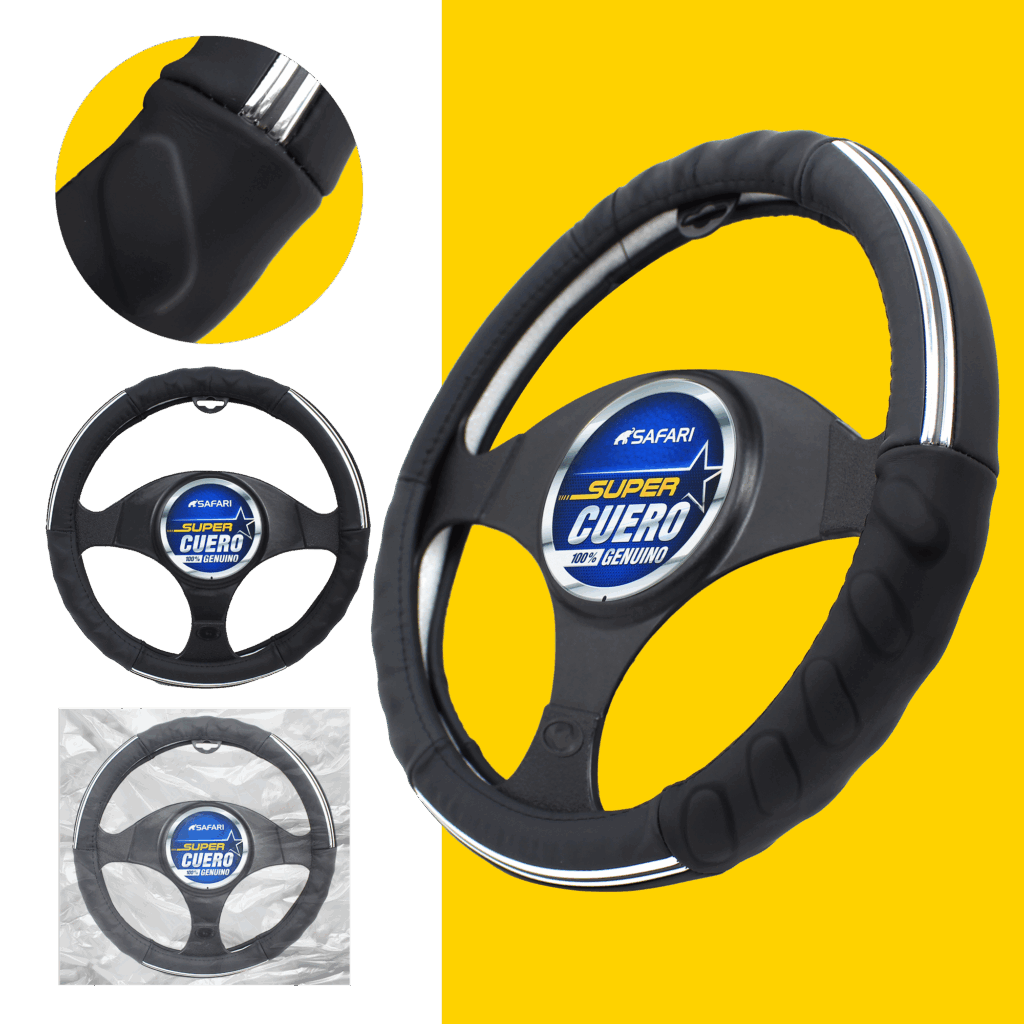 CUBRE VOLANTE CUERO GEN NEGRO – SFW2204BK