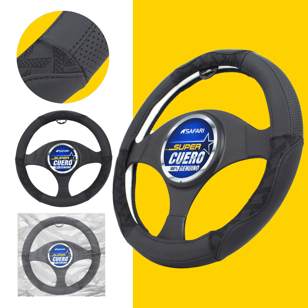 CUBRE VOLANTE CUERO GEN NEGRO – SFW2304BK