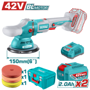 PULIDORA ANGULAR 42V 150MM(6'') 2000-4500RPM 2X2.0AH + ACC INDUSTRIAL - TAPLI42152