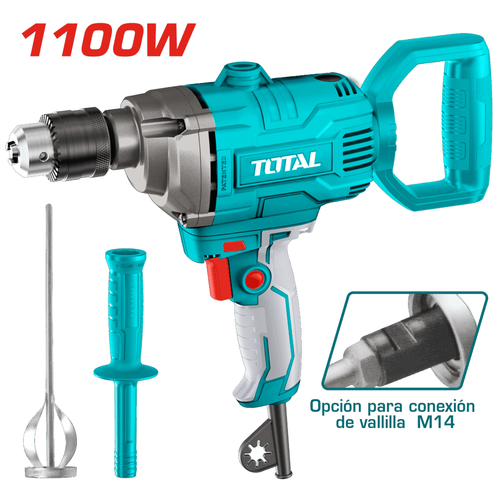 MEZCLADORA 1100W 16MM 0-680RPM M14 + ACC INDUSTRIAL – TD61106