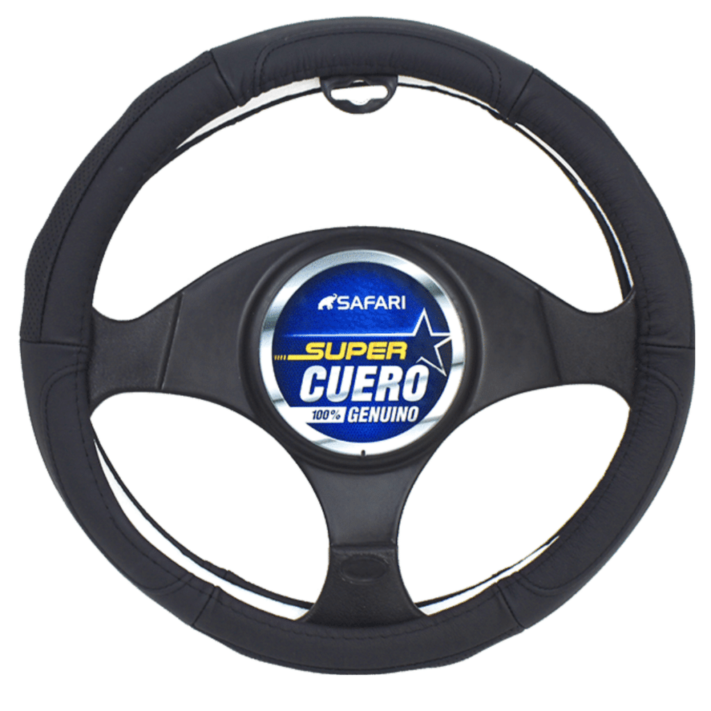 CUBRE VOLANTE CUERO GEN BK/DETALLES BK SEMIVENTILADO – SFW-18002BK