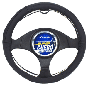 CUBRE VOLANTE CUERO GEN BK/DETALLES BK SEMIVENTILADO - SFW-18002BK