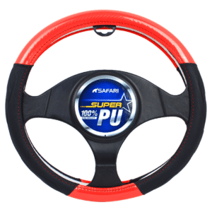 CUBRE VOLANTE CUERO GEN NEGRO DETALLES ROJOS - SFSW2204RD