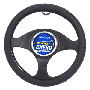 CUBRE VOLANTE CUERO GEN BK/ONDAS E HILO BK VENTILADO - SFW-18023BK