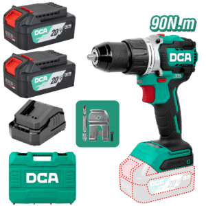 TALADRO PERCUTOR 20V BRUSHLESS 13MM 90N.M (19+2) B:2X4.0AH MALETIN - ADJZ2090IEM