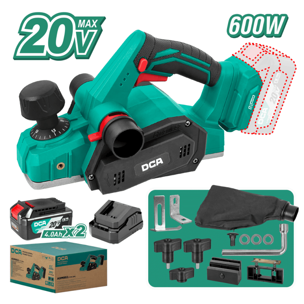 CEPILLO ELECTRICO 20V 600W 16000RPM 2X4.0AH – ADMB82BM