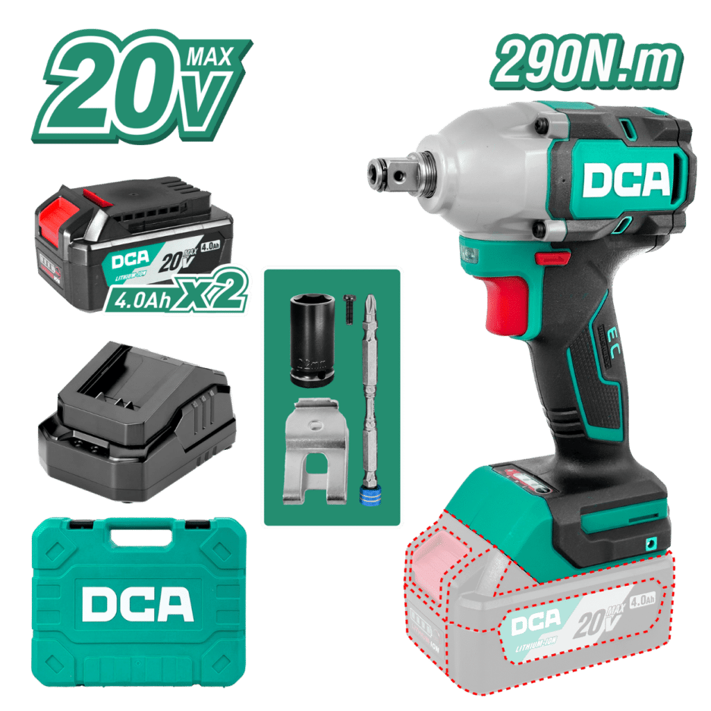 LLAVE DE IMPACTO 20V BRUSHLESS 1/2″ 290NM 2X4.0AH MALETIN – ADPB318EM