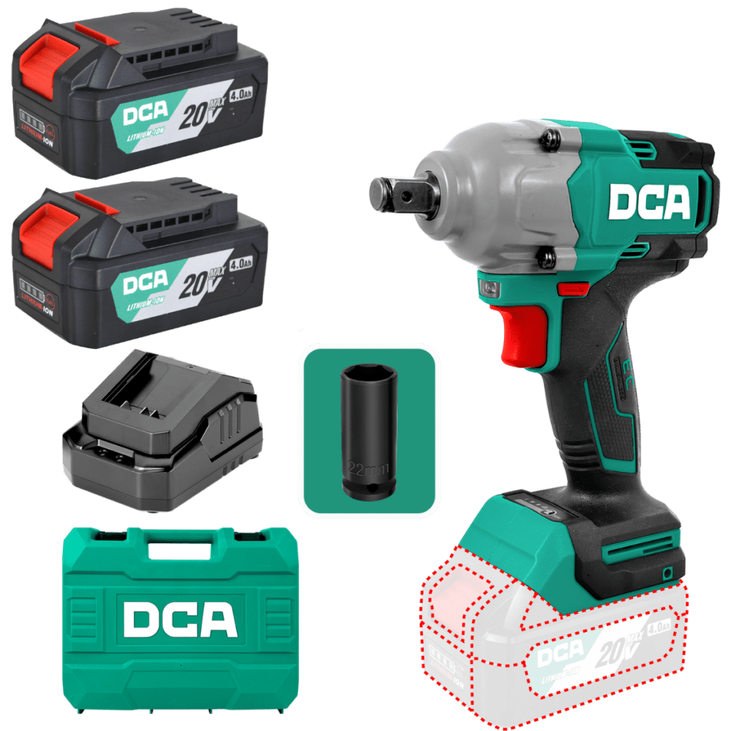 LLAVE DE IMPACTO 20V BRUSHLESS 1/2″ 350NM 2X4.0AH MALETIN – ADPB520EM