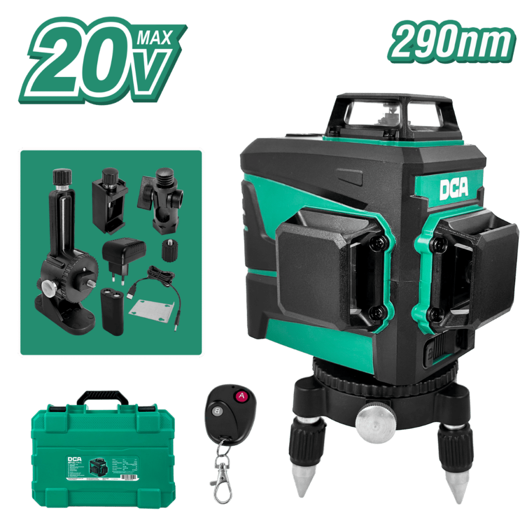 NIVEL LASER RECARGABLE 4V 4.0AH 515NM ACC:4MM A 10M CLASS 3R 1/4″ – AFF-12LE