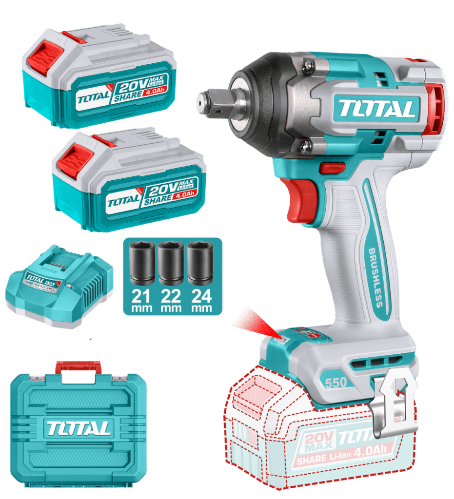 LLAVE IMPACTO BL 20V 550NM 1/2» 3500BPM INDUSTRIAL – TIWLI2055