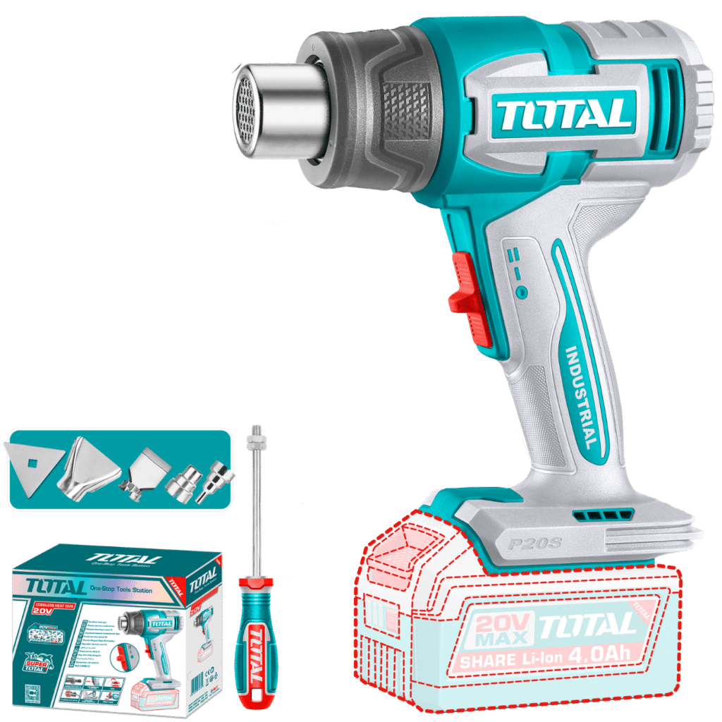 PISTOLA CALOR 20V 30-580C 100/200 L/MIN +ACC INDUSTRIAL – TBLI2008