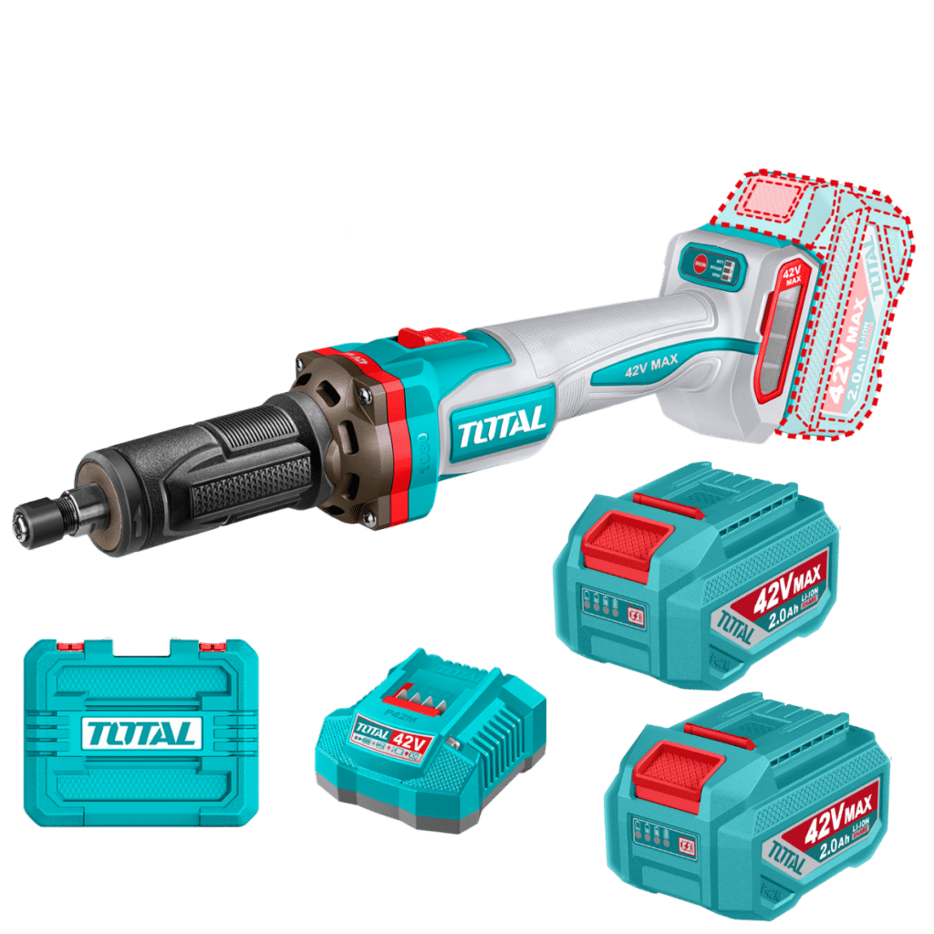 RECTIFICADORA 42V BL 10000-30000RPM COL: 6MM 1/4» 2X2.0AH + ACC Y MA – TDGLI42012