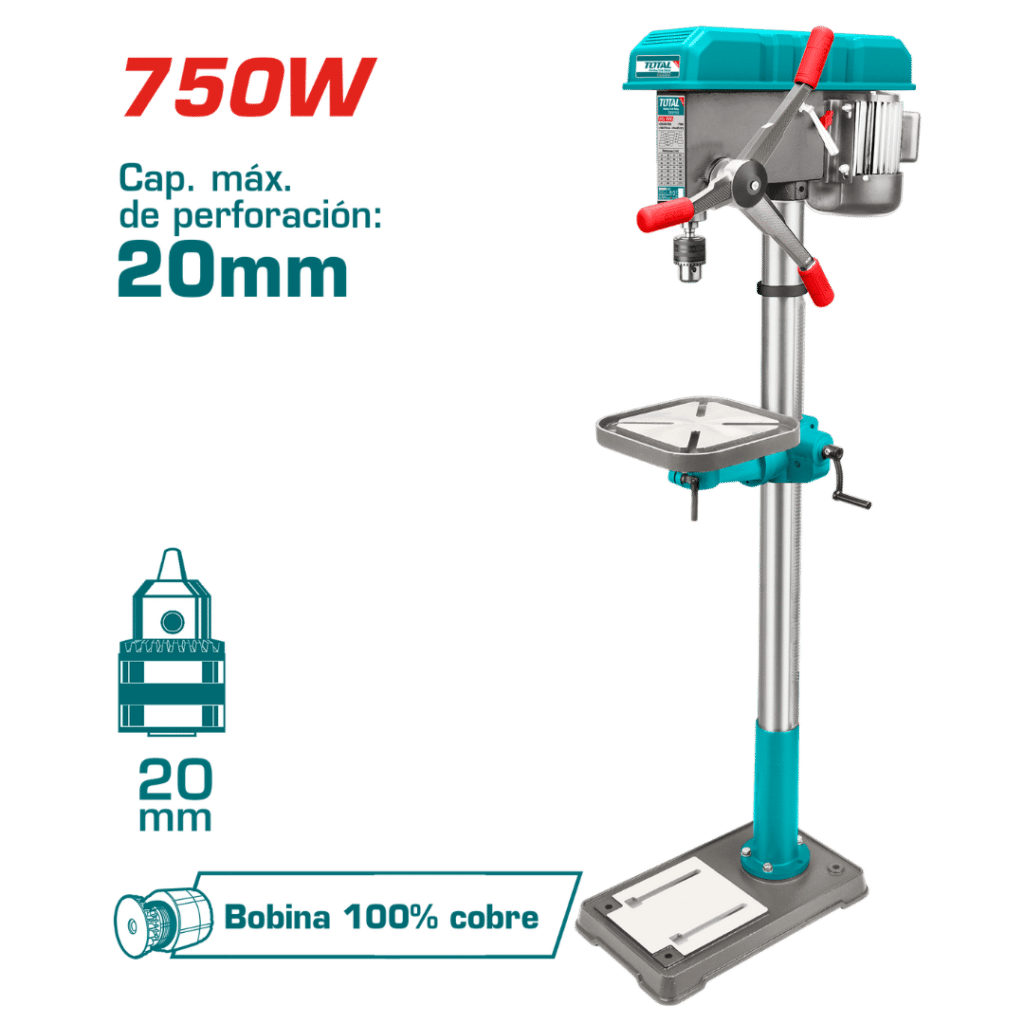 TALADRO DE BANCO 20MM 750W 3840RPM ALTURA 157CM – TDP207505-5