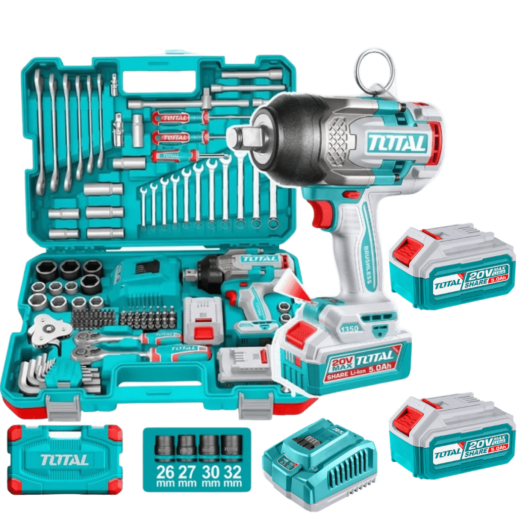 SET LLAVE IMPACTO 1350NM 2X5.0AH 138PCS INC. HERRAMIENTAS  MALETIN I – THKTHP41383
