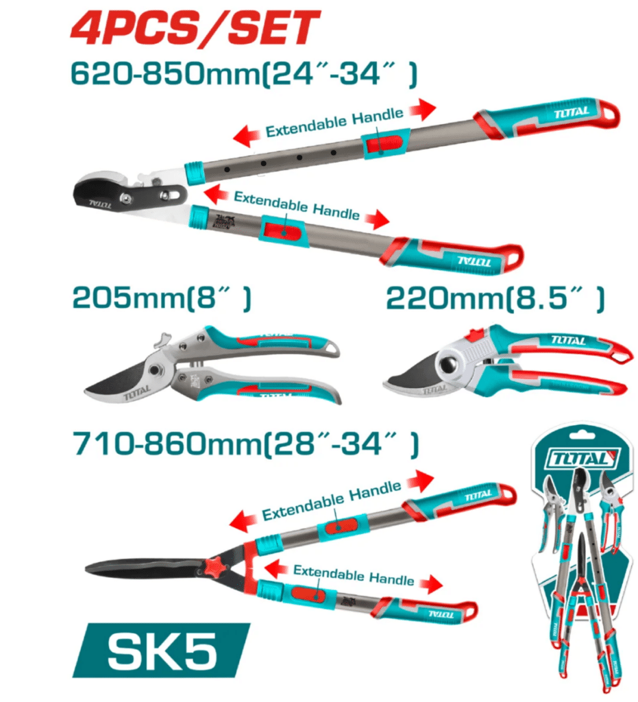 SET TIJERAS JARDINERIA 4PCS SK5 INDUSTRIAL – THT1593401
