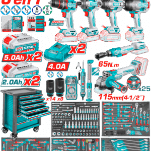 SET GABINETE 7C (6EN1) + HERRAMIENTAS + LLAVE IMPACTO 20V 850NM 436PCS INDUSTRIAL - THPTCS84362