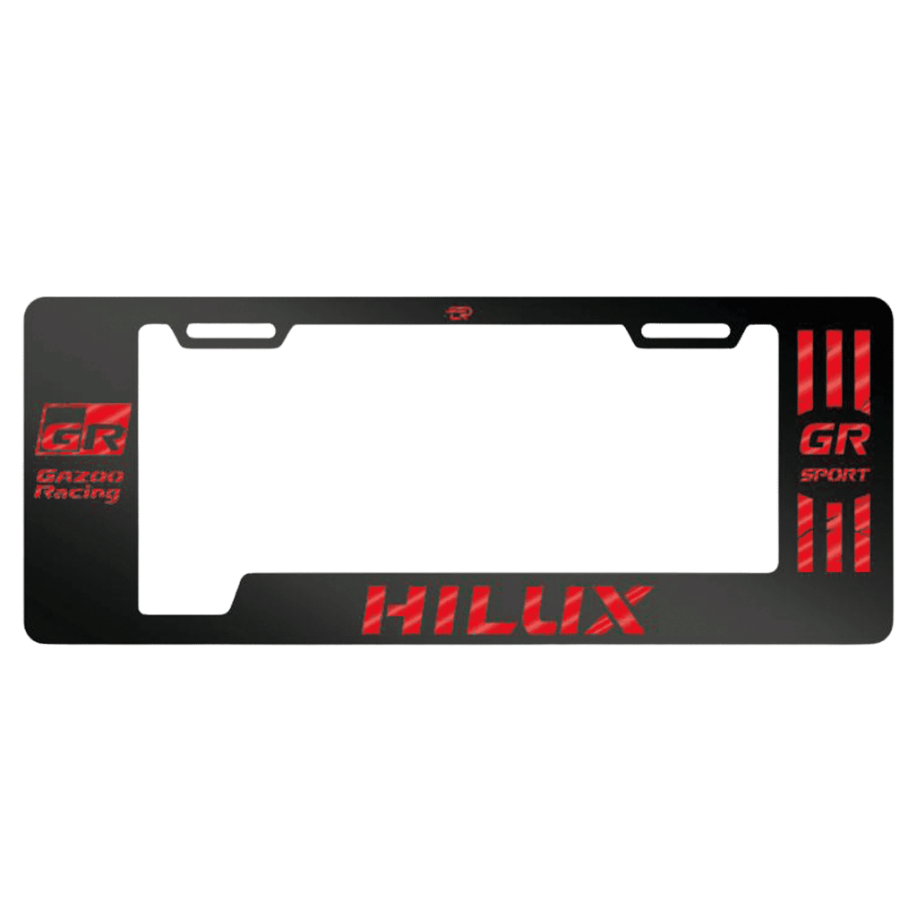 PORTA PLACA ACERO 400G 0.8MM T/EURO HILUX GR/GR SPORT ROJO – SF-EE013-GR-RD