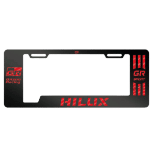 PORTA PLACA ACERO 400G 0.8MM T/EURO HILUX GR/GR SPORT ROJO - SF-EE013-GR-RD
