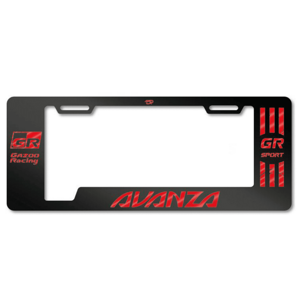 PORTA PLACA ACERO 400G 0.8MM T/EURO AVANZA GR/GR SPORT ROJO – SF-EE-036-GR-RD