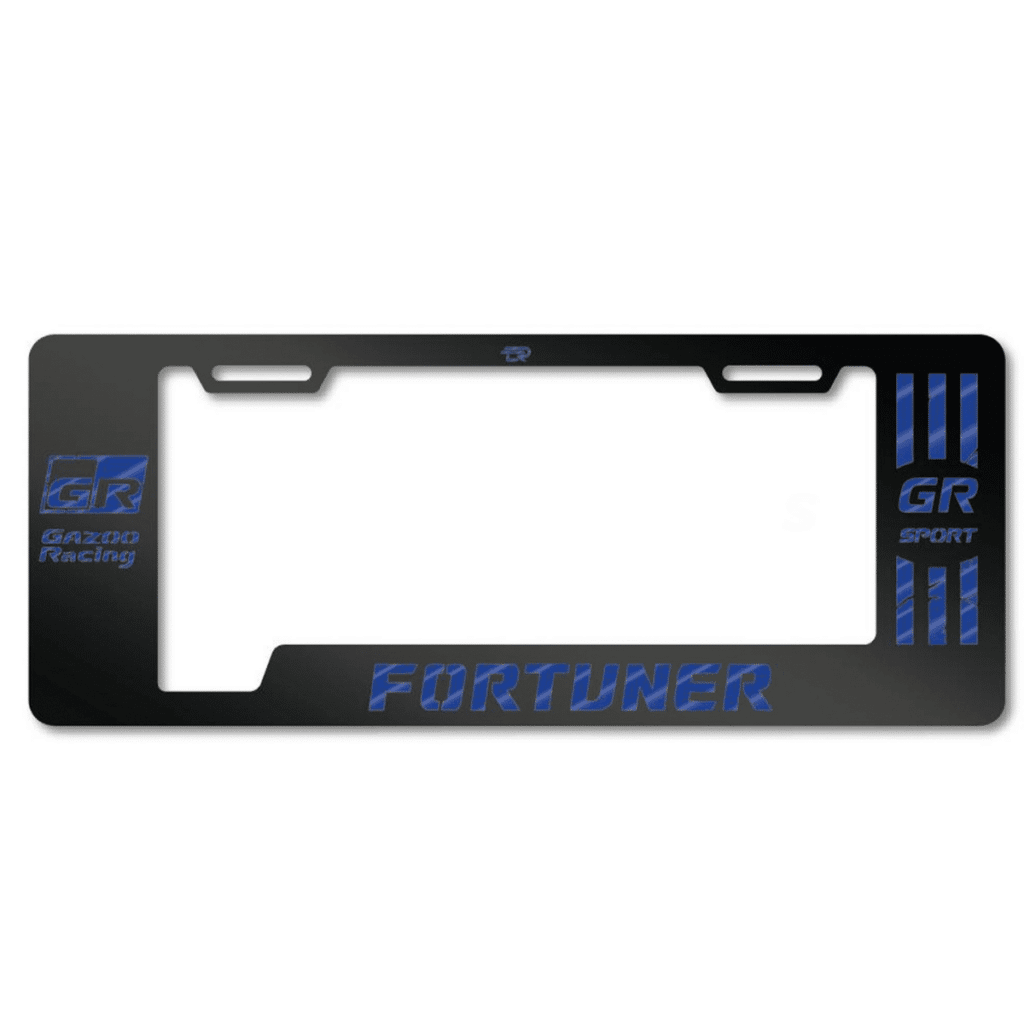 PORTA PLACA ACERO 400G 0.8MM T/EURO FORTUNER GR/GR SPORT AZUL – SF-EE-034-GR-BL