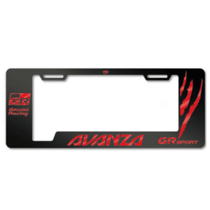 PORTA PLACA ACERO 400G 0.8MM T/EURO AVANZA/GR SPORT GARRAS ROJO - SF-EE-036-GG-RD