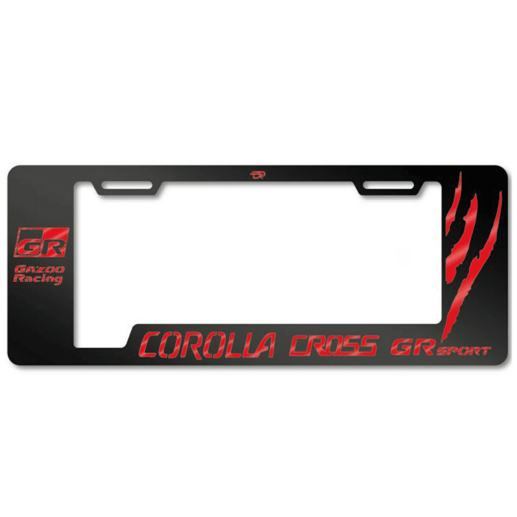 PORTA PLACA ACERO 400G 0.8MM T/EURO COROLLA CROSS/GR SPORT GARRA – SF-EE-040-GG-RD