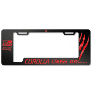 PORTA PLACA ACERO 400G 0.8MM T/EURO COROLLA CROSS/GR SPORT GARRA - SF-EE-040-GG-RD