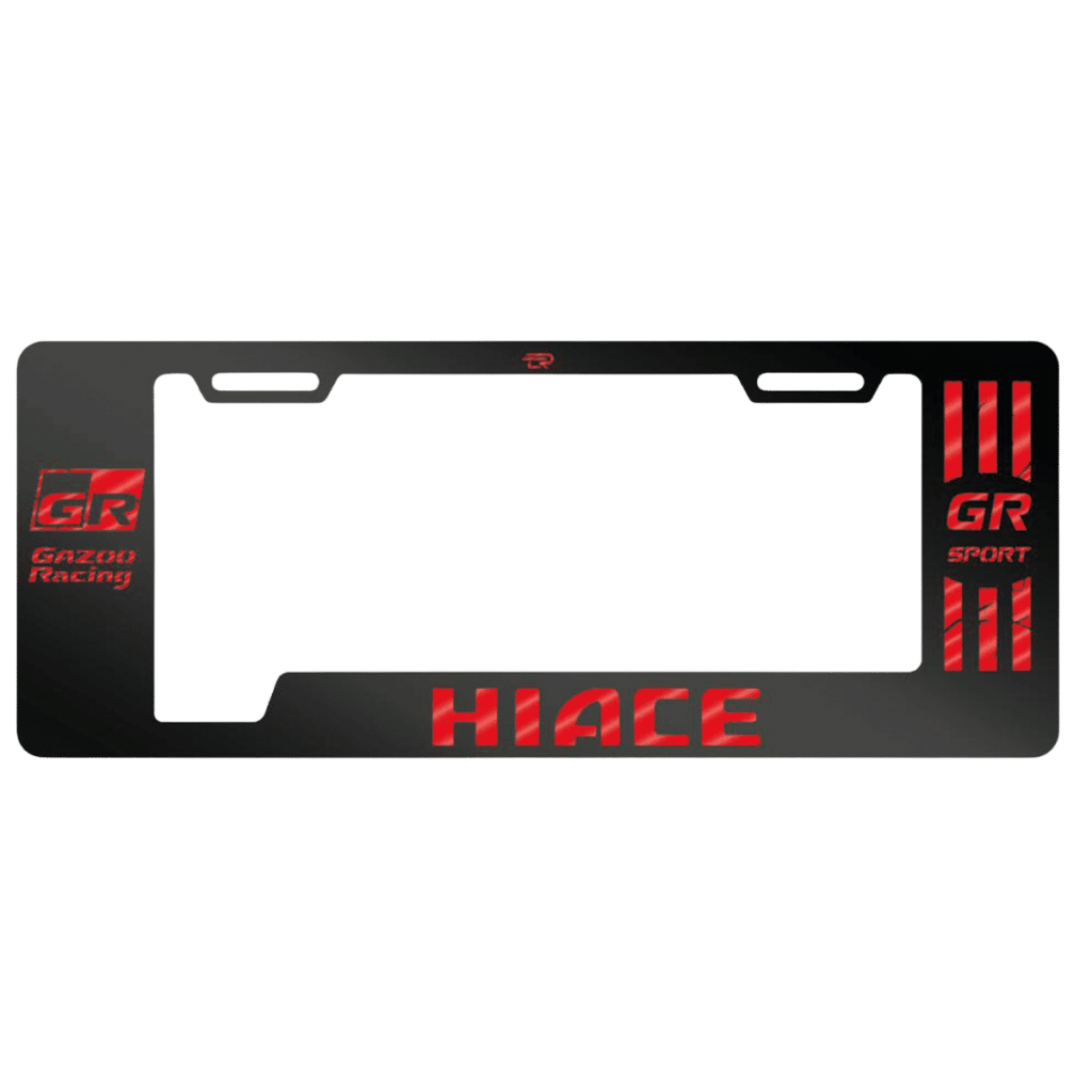 PORTA PLACA ACERO 400G 0.8MM T/EURO HIACE GR/GR SPORT ROJO – SF-P1E-009-GR-RD