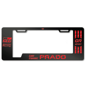 PORTA PLACA ACERO 400G 0.8MM T/EURO PRADO GR/GR SPORT ROJO - SF-EE-038-GR-RD