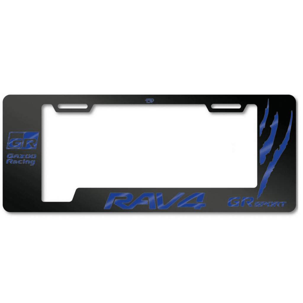 PORTA PLACA ACERO 400G 0.8MM T/EURO RAV4/GR SPORT GARRAS AZUL – SF-EE-037-GG-BL