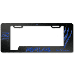 PORTA PLACA ACERO 400G 0.8MM T/EURO RAV4/GR SPORT GARRAS AZUL - SF-EE-037-GG-BL