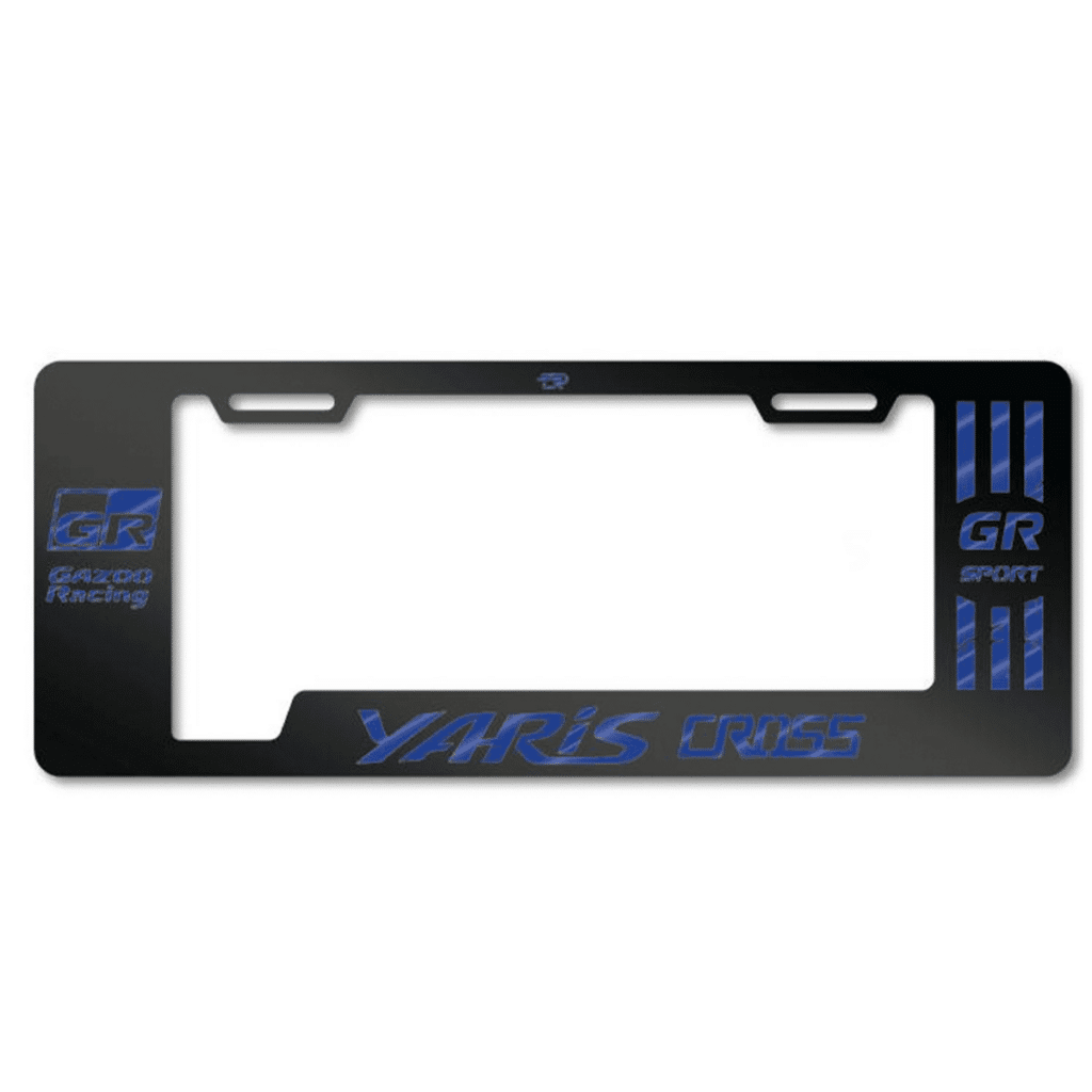 PORTA PLACA ACERO 400G 0.8MM T/EURO YARIS CROSS GR/GR SPORT AZUL – SF-EE-039-GR-BL