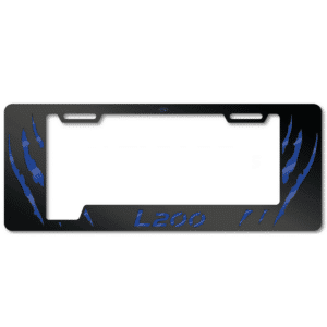 PORTA PLACA ACERO 400G 0.8MM T/EURO L200 GARRAS AZUL - SF-EE-014-GG-BL
