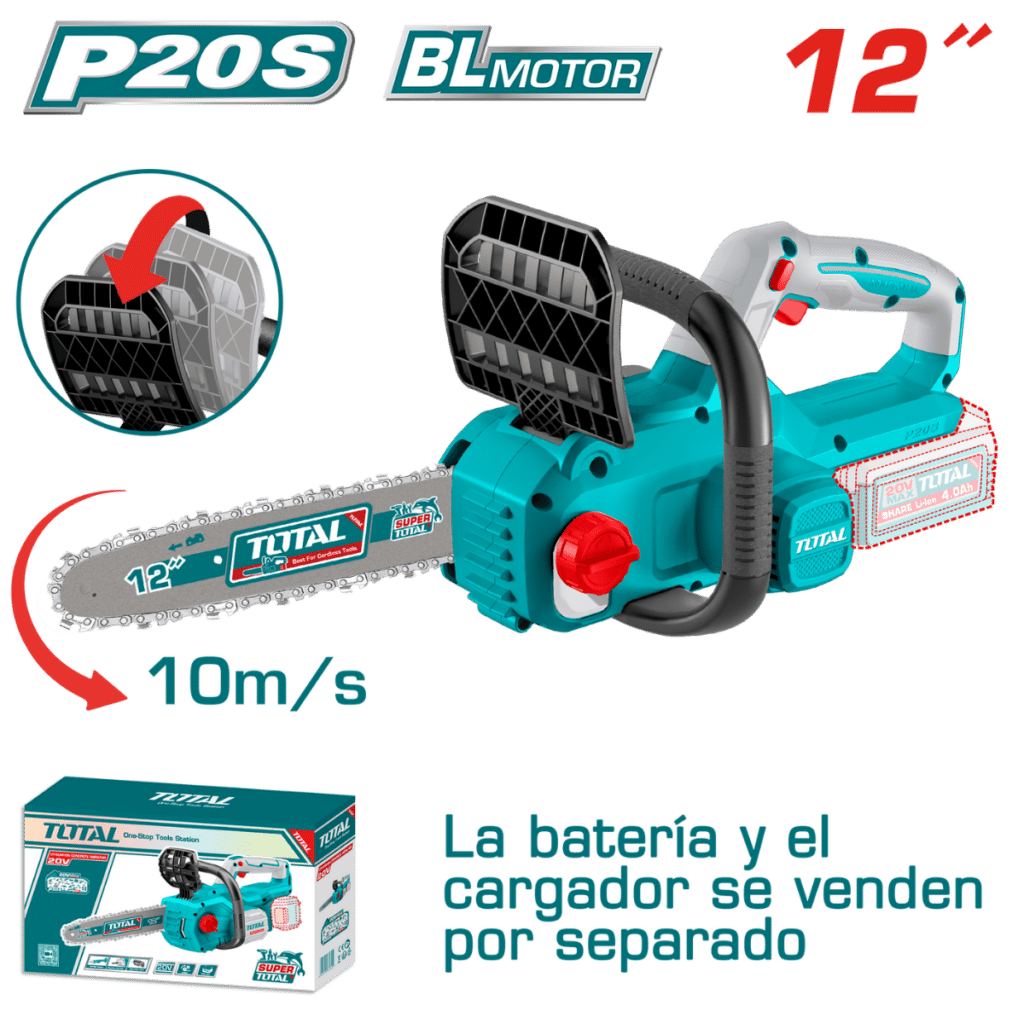 SIERRA DE CADENA BL 20V 12» 30CM 10M/S SIN BATERIA INDUSTRIAL – TGSLI20126