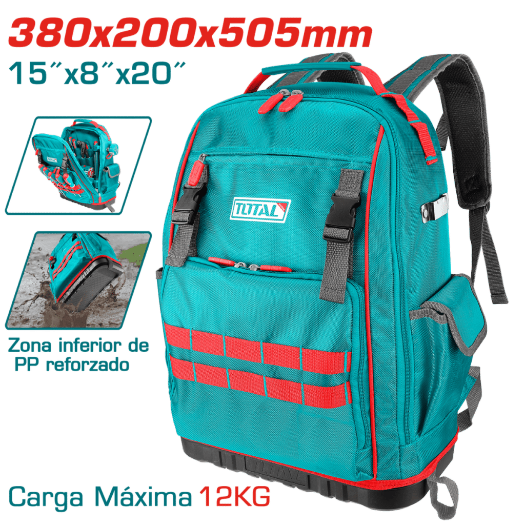 MOCHILA HERRAMIENTAS MAX 15KG 380X200X505MM POLYESTER OXFORD 1680D – THBP04025