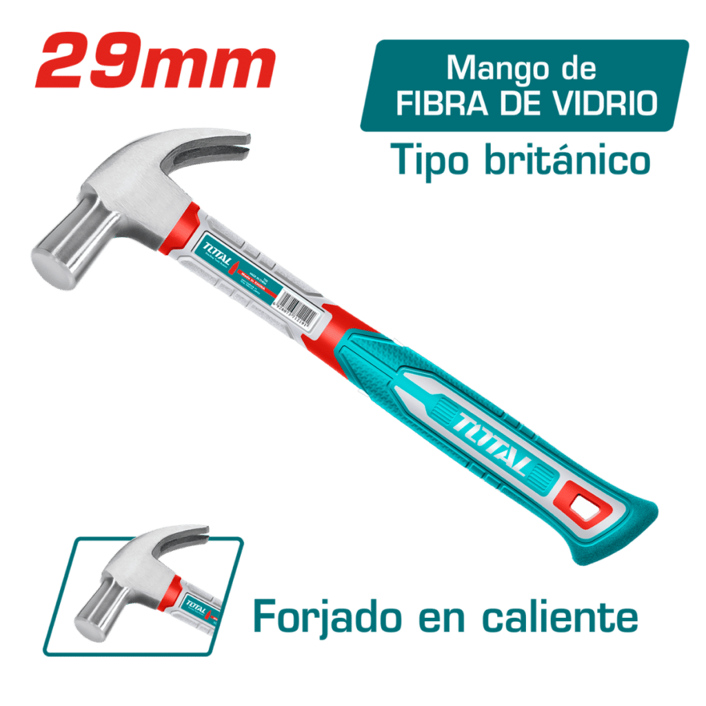 MARTILLO TIPO BRITANICO C/MANGO FIBRA DE VIDRIO 29MM – THCH61029