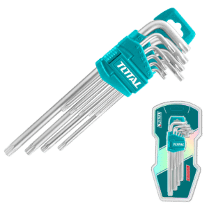 SET DE LLAVES TORX 9PCS S2 T10-T50 BRAZO LARGO INDUSTRIAL - THT106391