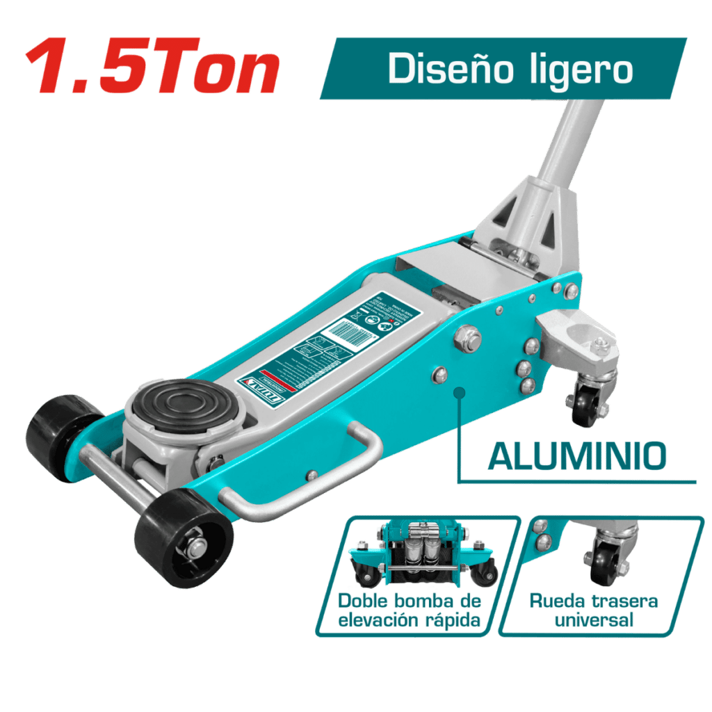 GATA LAGARTO BAJO PERFIL 1.5TON 90-358MM DOBLE BOMBA + RAPIDA INDUSTRI – THT108015
