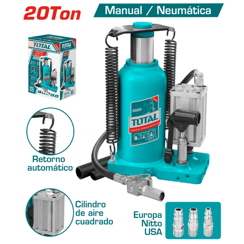 GATA BOTELLA NEUMATICA 20TON ALTURA MAX 500MM INDUSTRIAL – THT109206